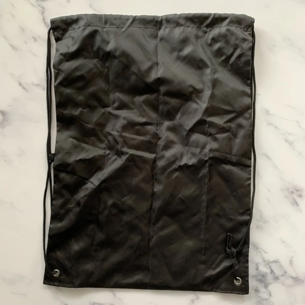 Just Water Black Cinch Sack Backpack Pool Camp Gym